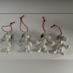 Dog Ornaments 1970s 2.5”Christmas Tree Blow Mold Lot Vintage